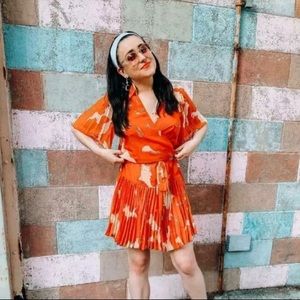 ALEXIS x Target - Pleated Wrap Dress - Orange (NWT)